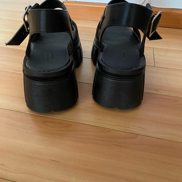 Platform sandals black Truffle new - Picture 4 of 4